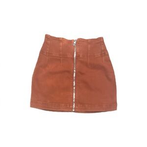 Free People Rust Mini Skirt